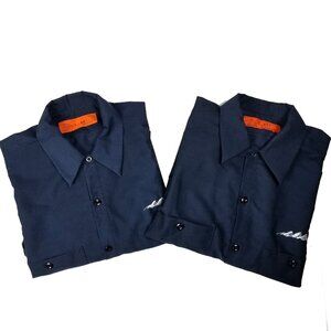 Includes TWO Red Kap Industrial Short Sleeve Utility  Work Shirts Navy Blue